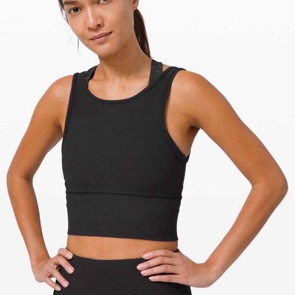 lululemon athletica Other - Lululemon Athletica Black Ribbed Sports Bra